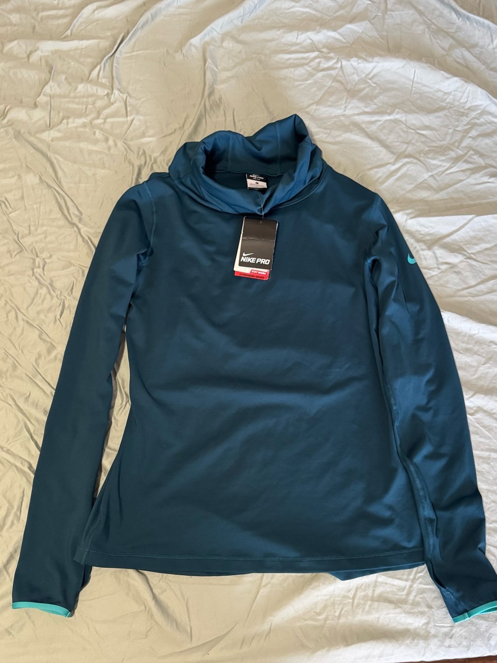Nike Women's Pro Dri-FIT Infinity long-sleeve cowl/turtleneck training top NWT